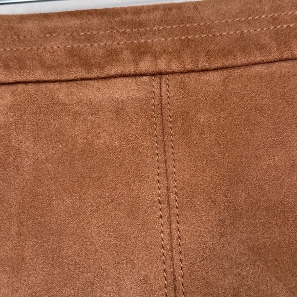 Ann Taylor LOFT Faux Suede Casual Skirt, Brown, Size 10 - Picture 6 of 9